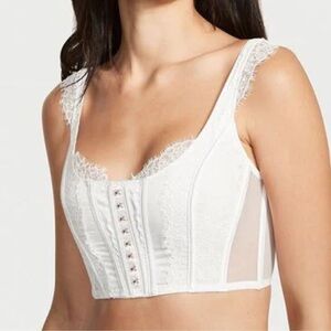 Victoria's Secret Lace Corset Bustier Bra Top size Medium-DD